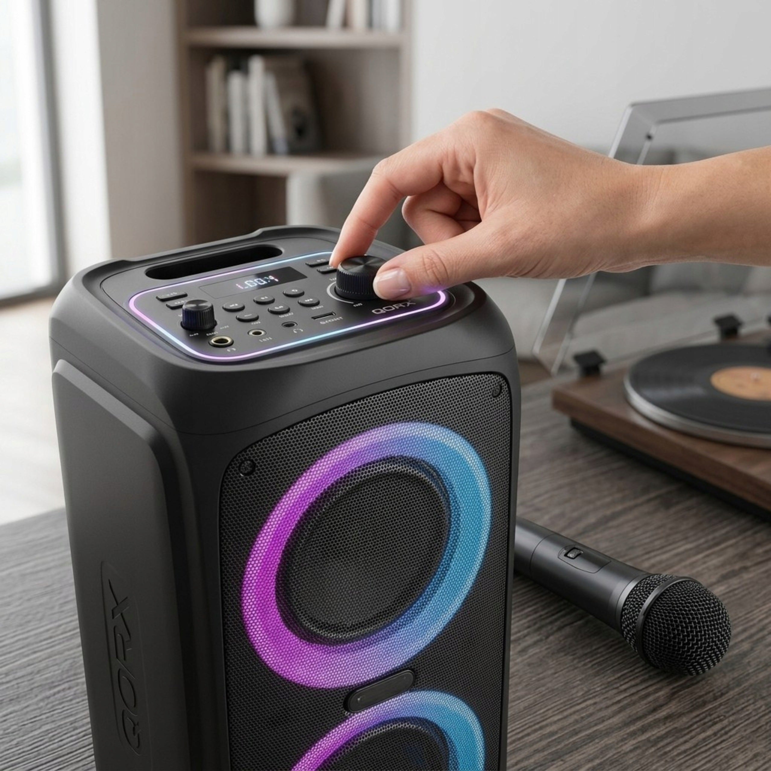 Bluetooth Speaker OPTICUM X11 40W Karaoke RGB LED Microphone Rechargeable Manufacturer code OPTICUM X11
