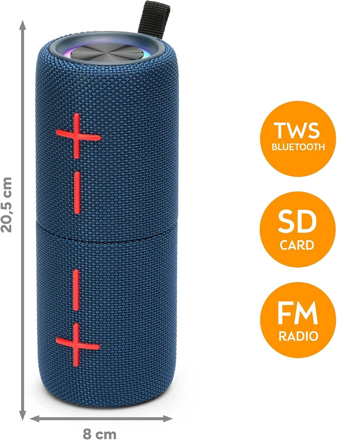 Bluetooth Speaker Portable 2in1 10W TZS First Austria 2400mAh USB-C AUX Packaging status original