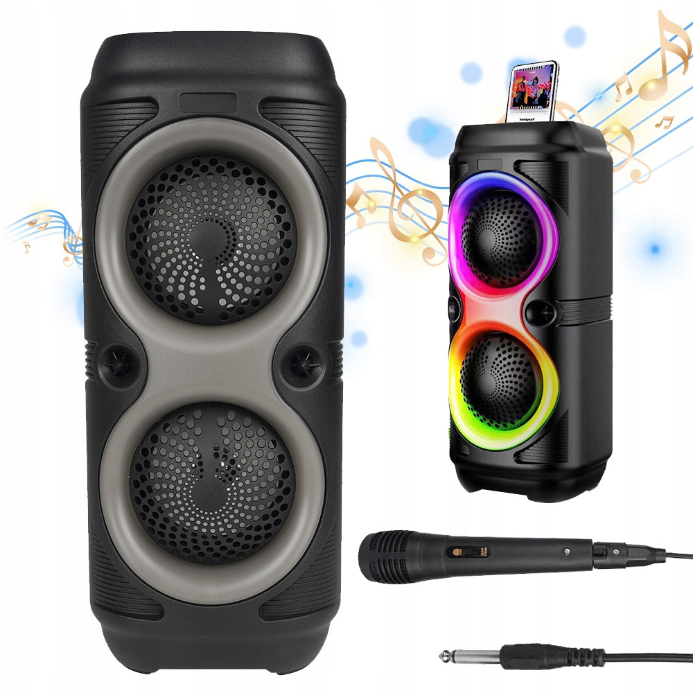 Bluetooth Speaker Portable Karaoke 200W Power Audio Microphone