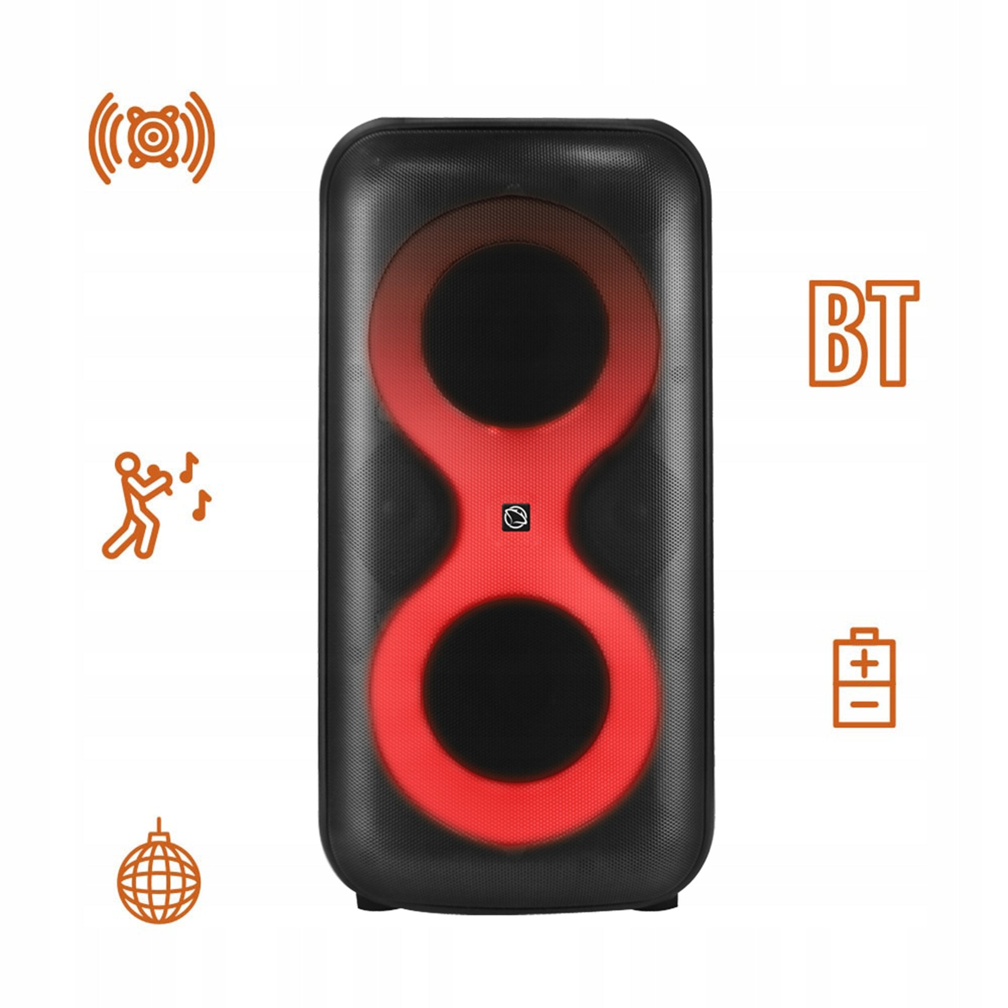 Bluetooth Speaker Portable Karaoke Power Audio Manta ERIS Microphone Remote Control Packaging status original