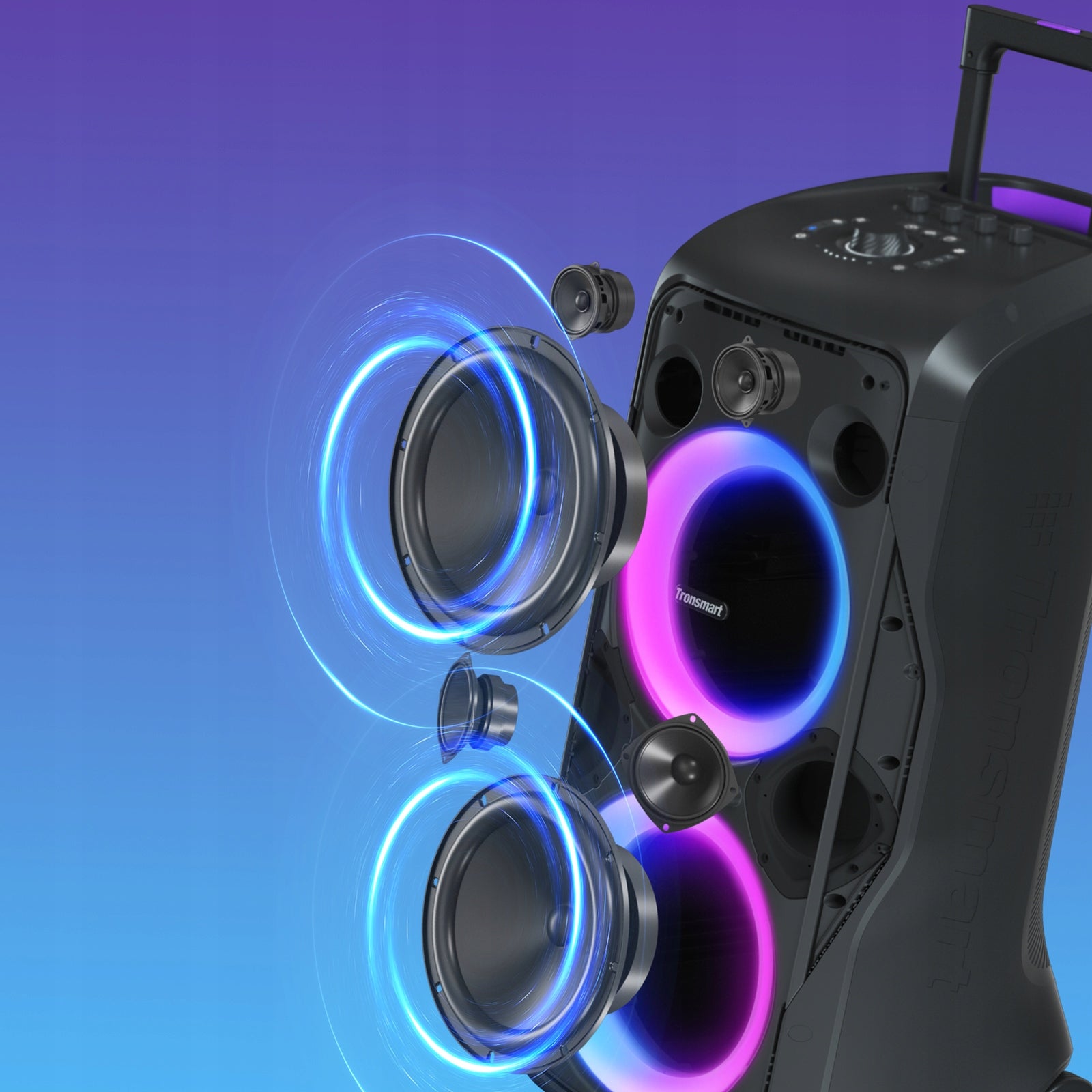 Bluetooth Speaker Portable Karaoke Power Audio Tronsmart Halo 300 240W Packaging status original