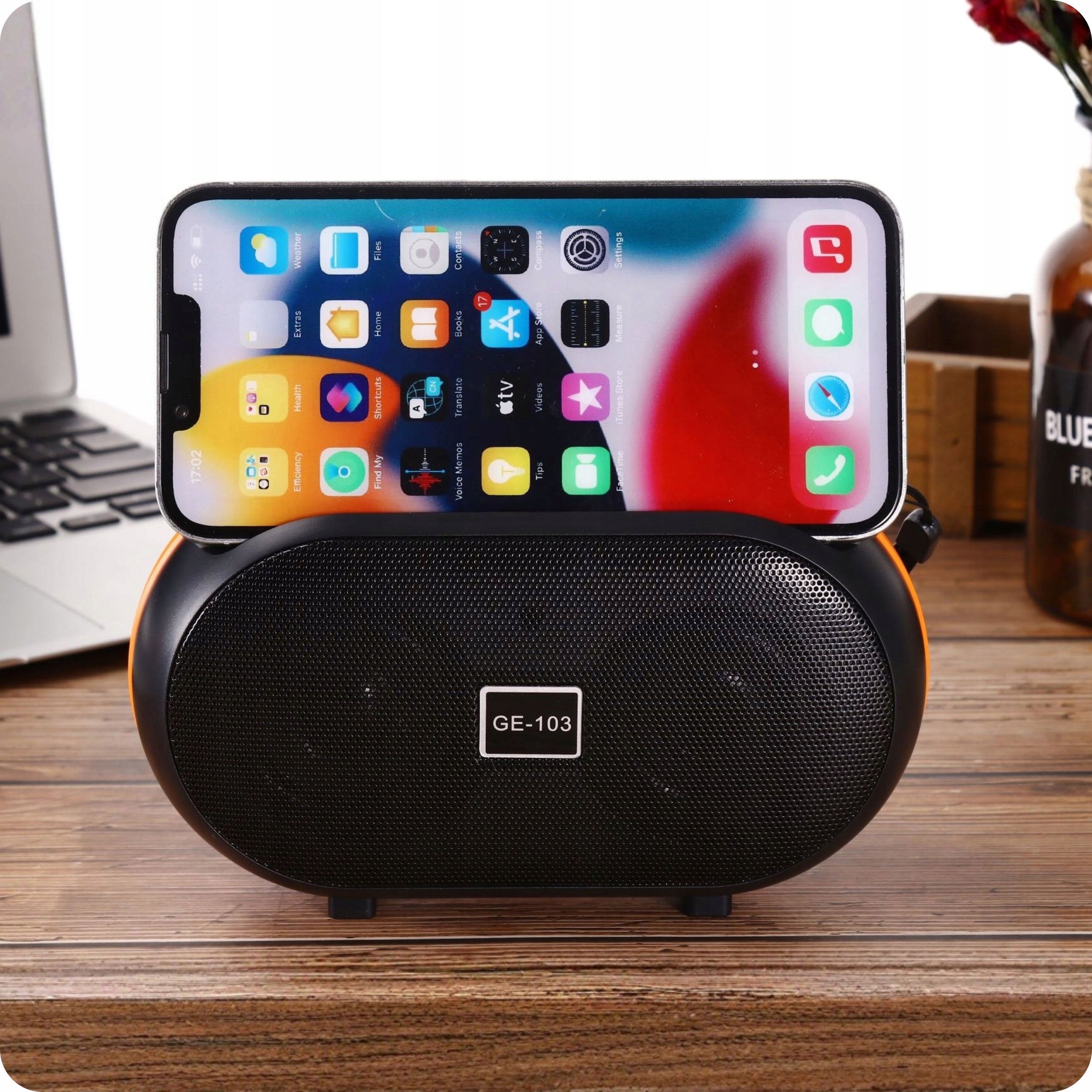 Bluetooth Speaker Portable Solar Wireless Small USB MicroSD FM Radio Packaging status original