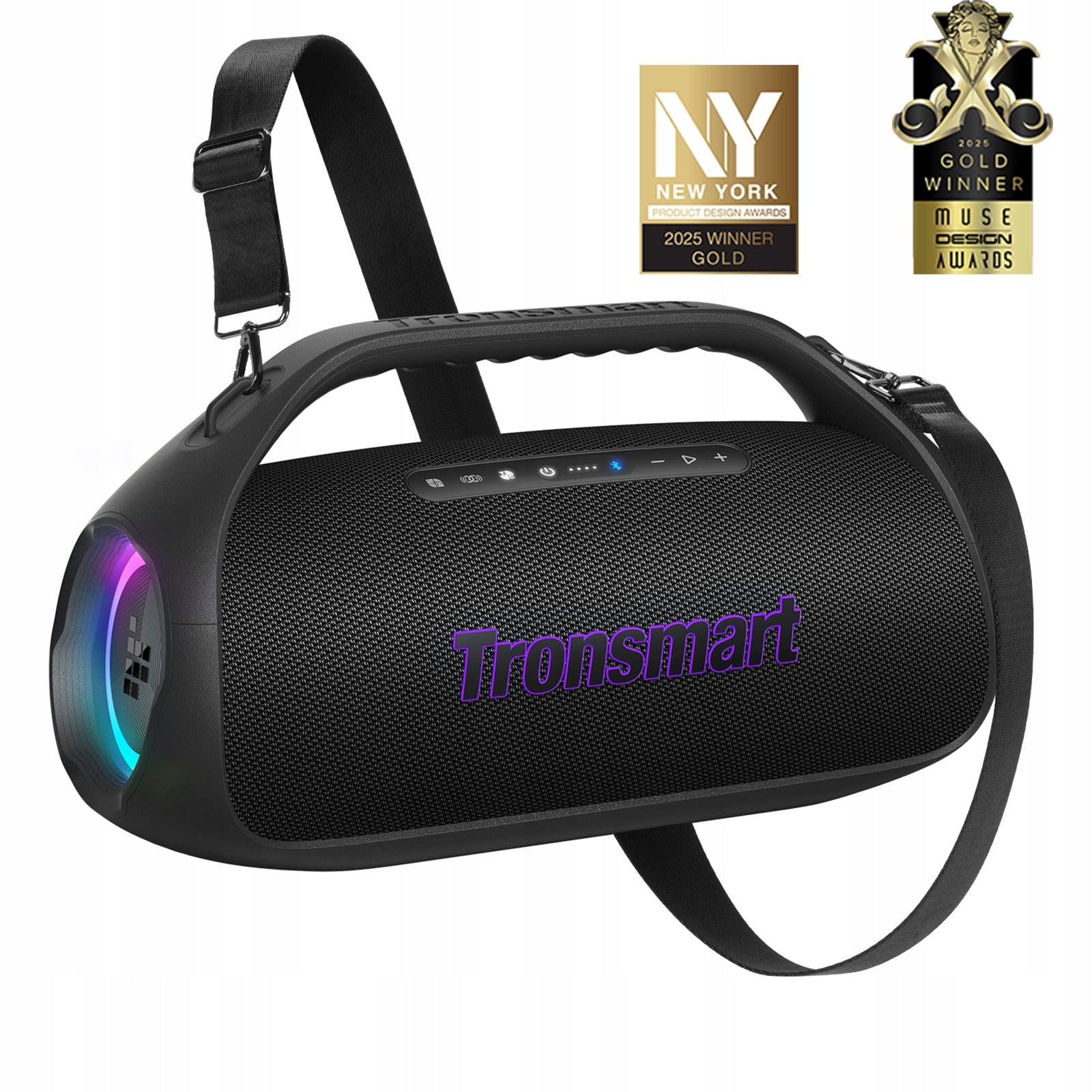 Bluetooth Speaker Portable Tronsmart Bang2 90W 26h Powerbank Strap Black