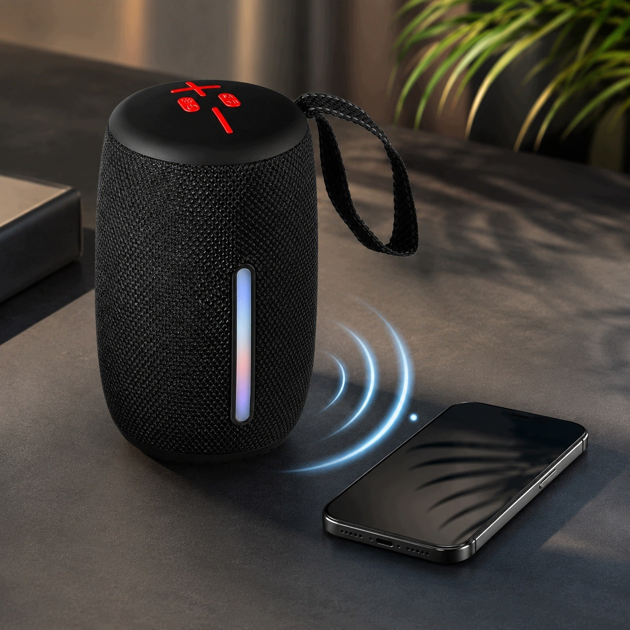 Bluetooth Speaker V53 1200mAh USB AUX TF Black for Home Model SPK320