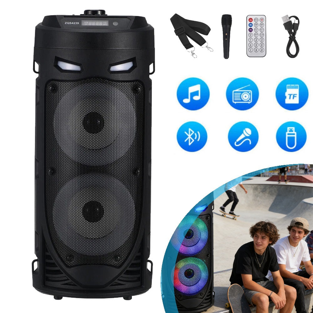 Bluetooth Speaker With Led, Microphone And Remote Control | Events, Grills, Picnics