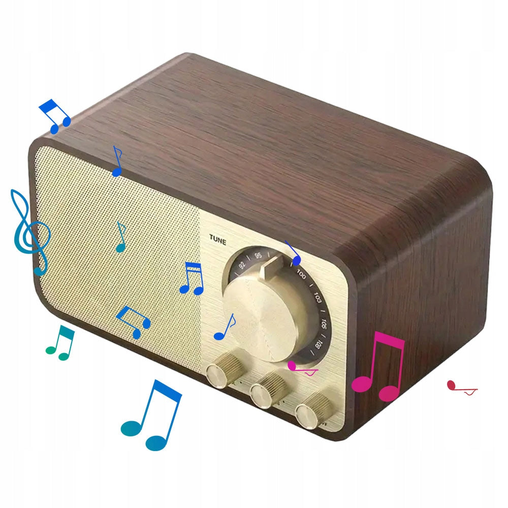 Bluetooth Speaker Wooden Outdoor With Playback From Card /TF AUX/USB