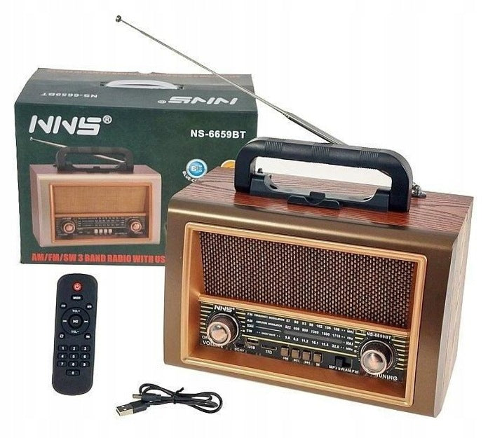Bluetooth Speaker with FM Radio, USB Extendable Antenna