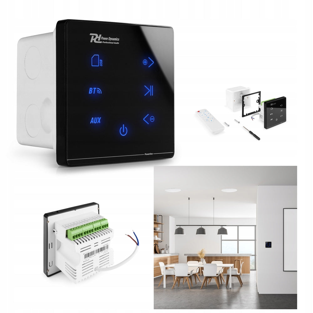 Bluetooth Wall Mount Amplifier 4x20W