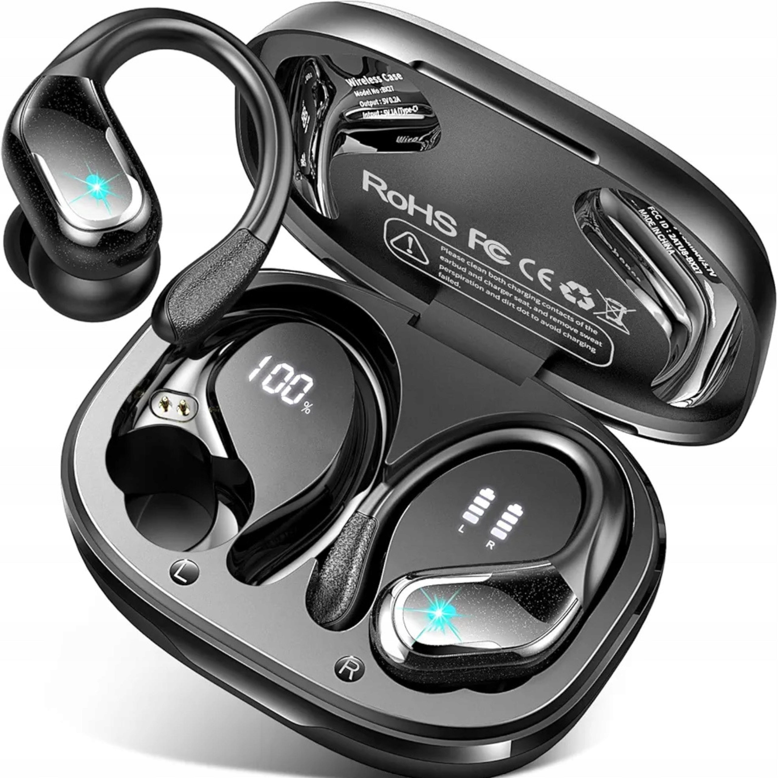 Bluetooth Wireless Headphones Language Translator for Sports and Calls