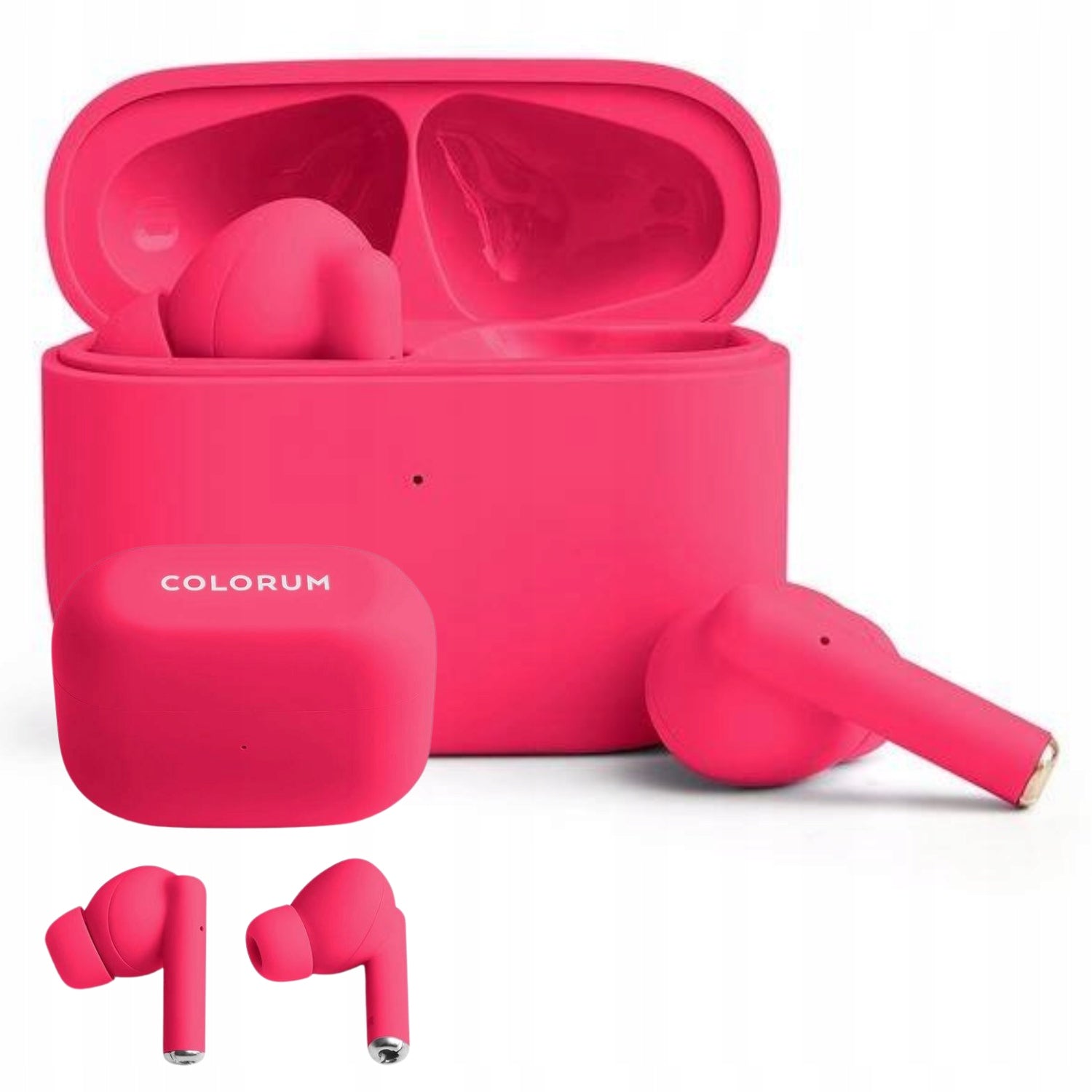 Bluetooth Wireless In-Ear Headphones TWS Pink Magenta Colorum