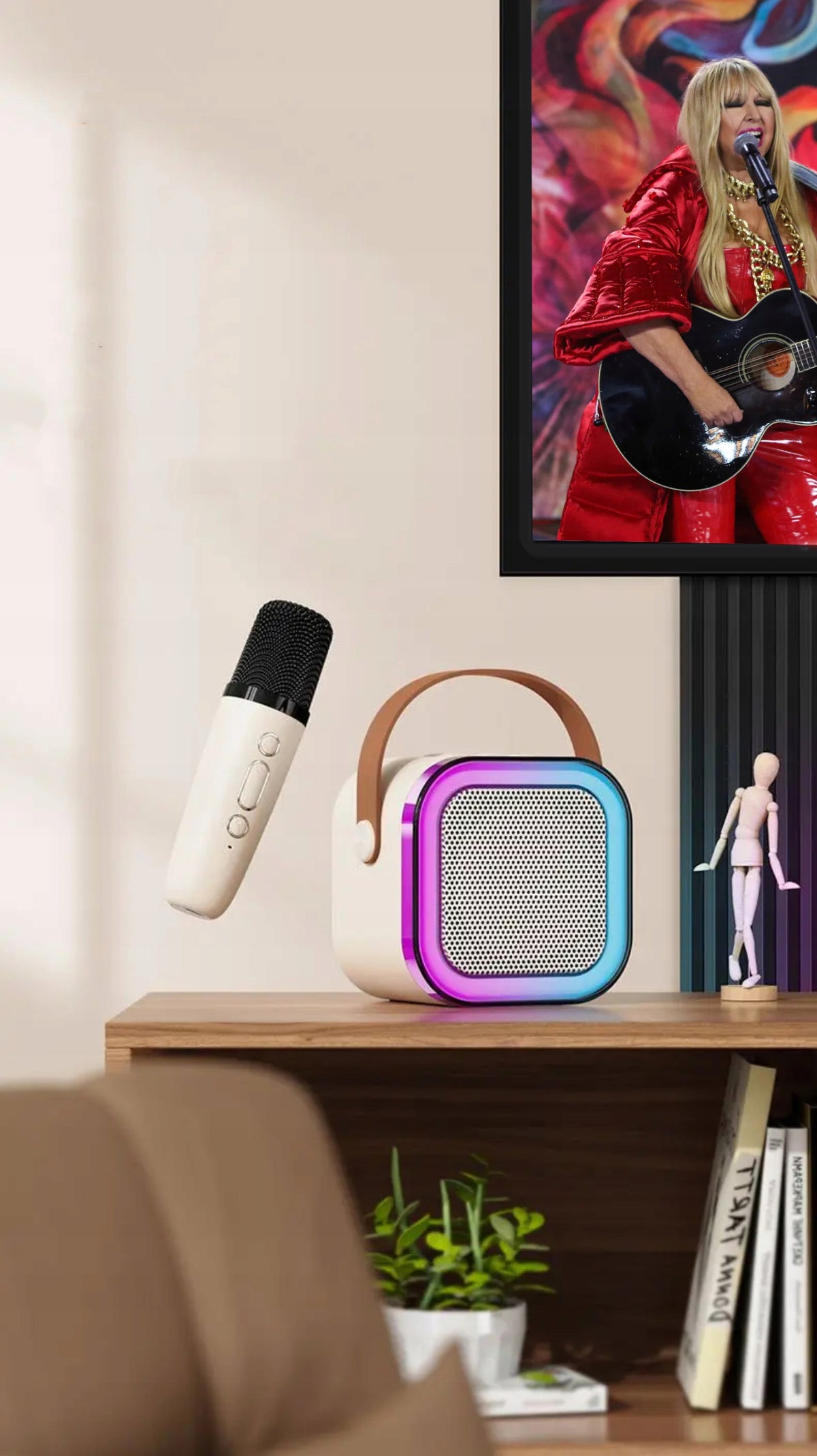 Bluetooth speaker Blow portable karaoke RGB 2 microphones USB SD mini jack Manufacturer code 30-358#