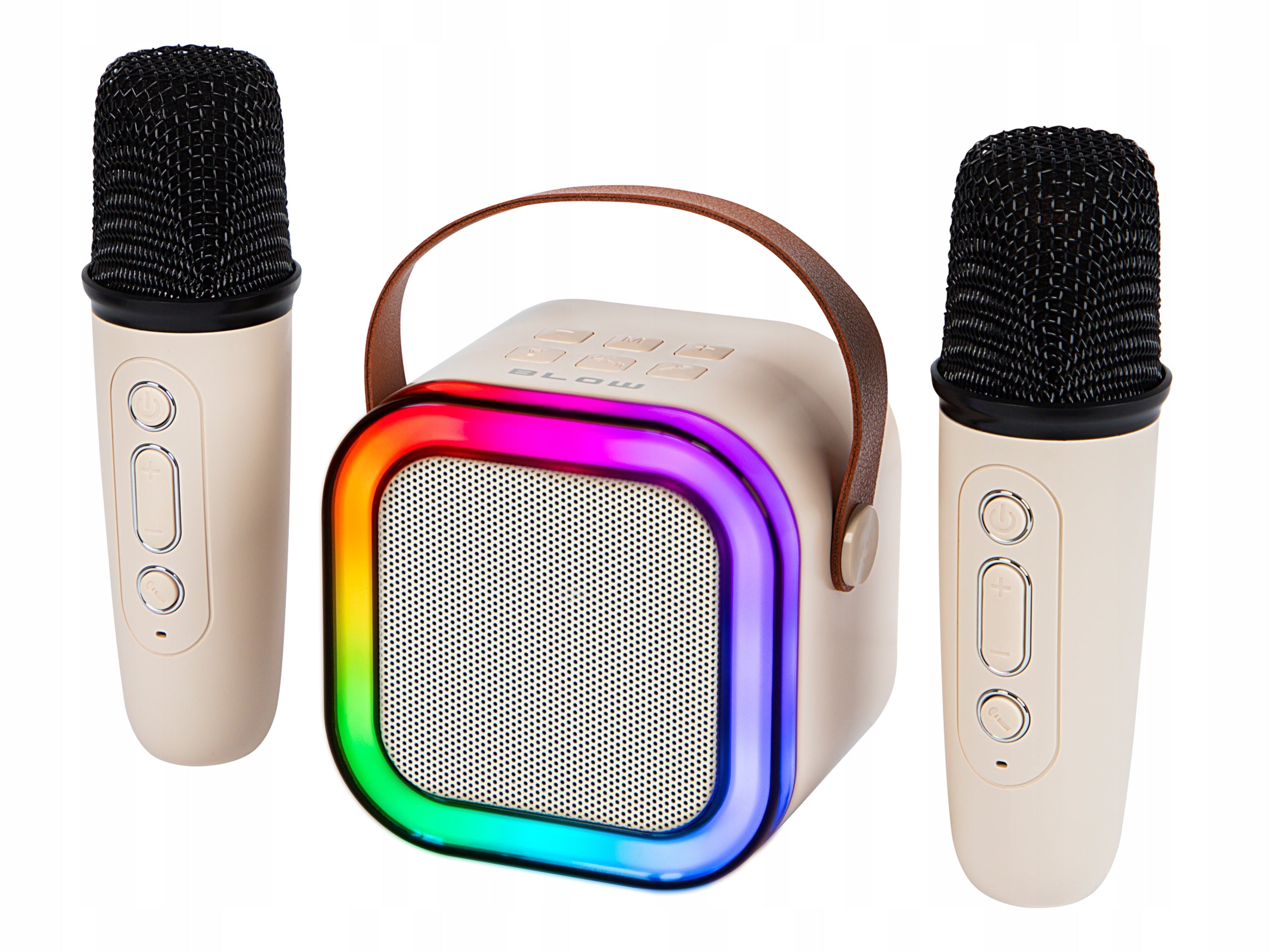 Bluetooth speaker Blow portable karaoke RGB 2 microphones USB SD mini jack