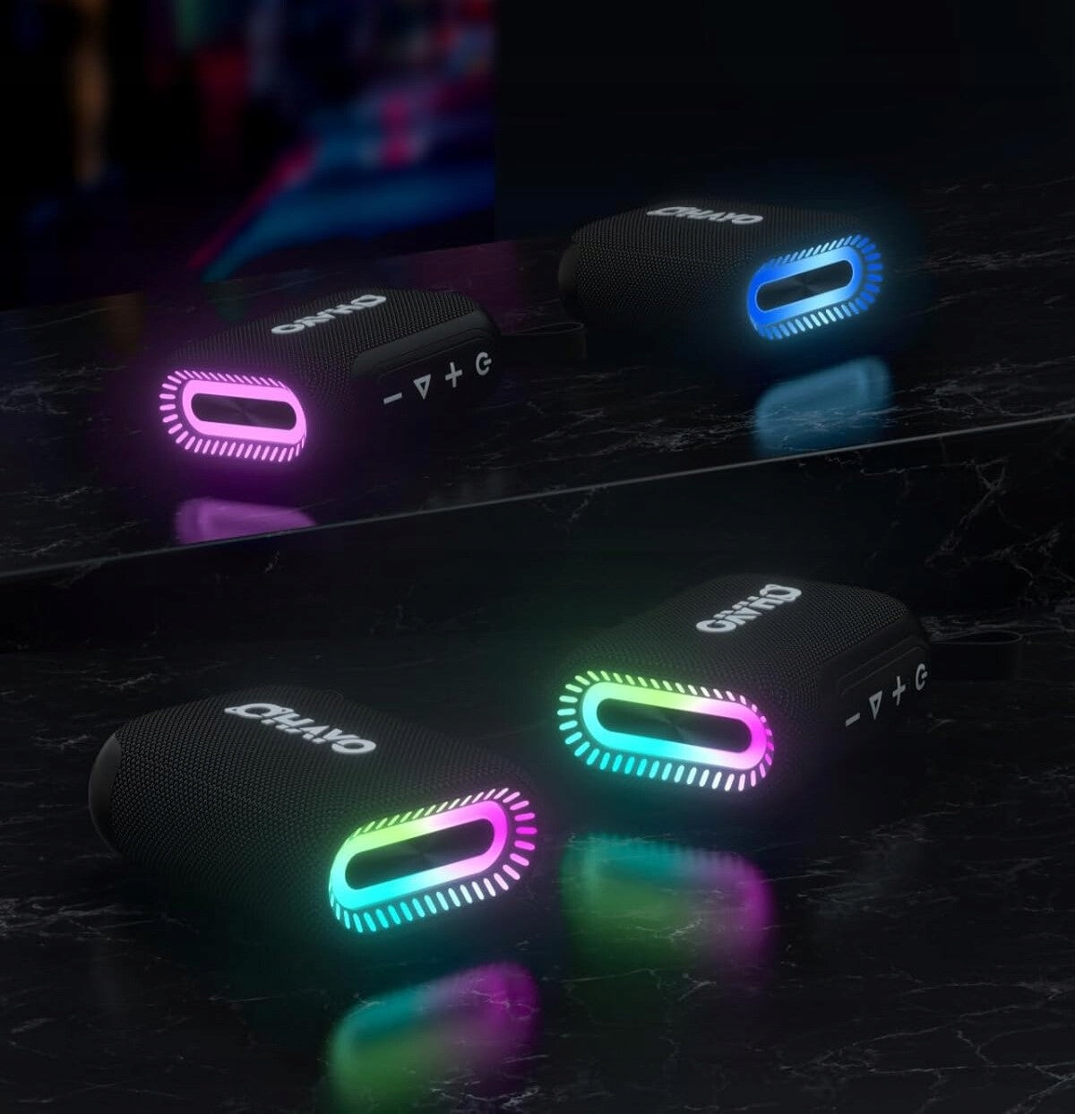 Bluetooth speaker OHAYO S5 waterproof IPX7 10W RGB light Manufacturer code głośnik prysznicowy