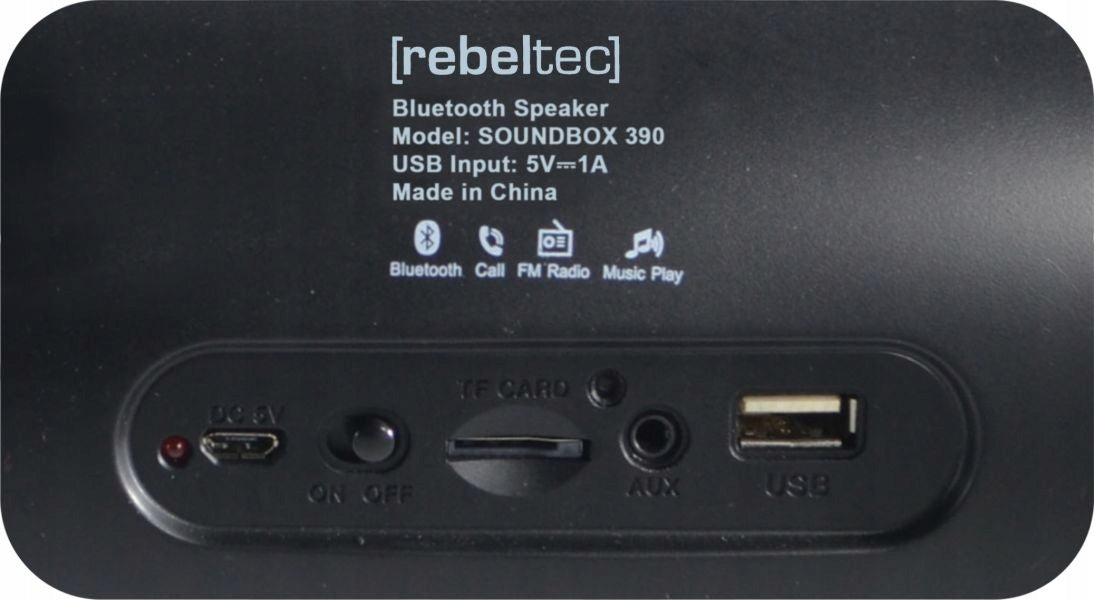 Bluetooth speaker Rebeltec SoundBox 390 20W FM USB led microSD Brand Rebeltec