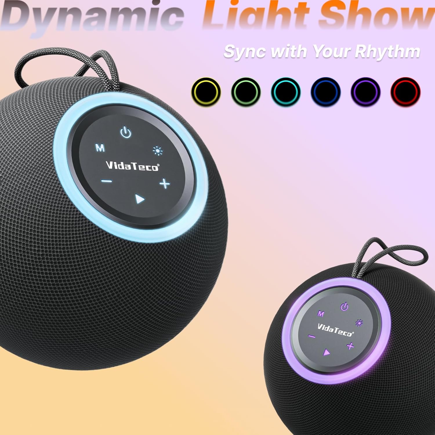 Bluetooth speaker VidaTeco C57 30W IPX5 RGB TWS USB AUX TF