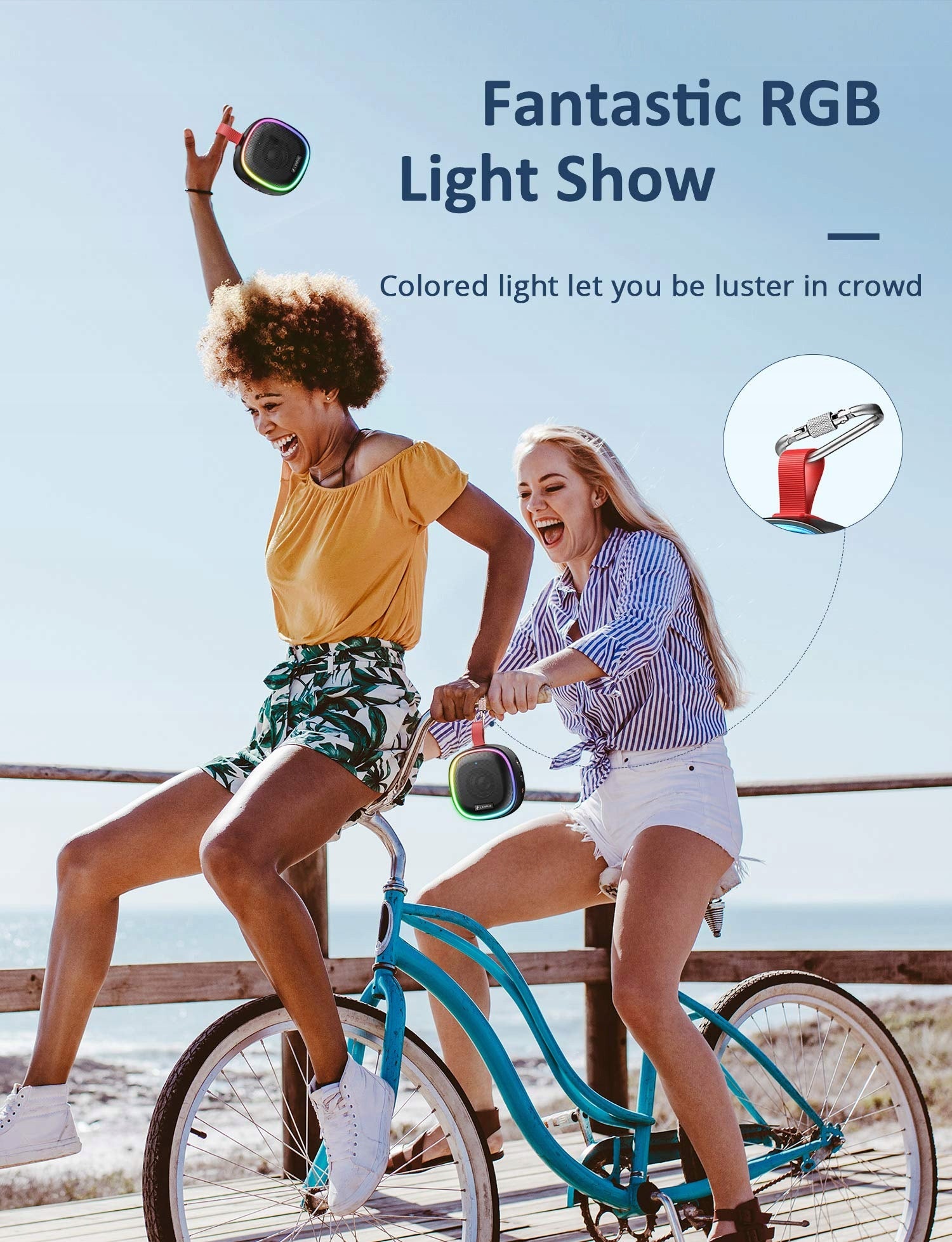 Bluetooth speaker with RGB light LENRUE IPX7 20h EAN (GTIN) 5907684162671