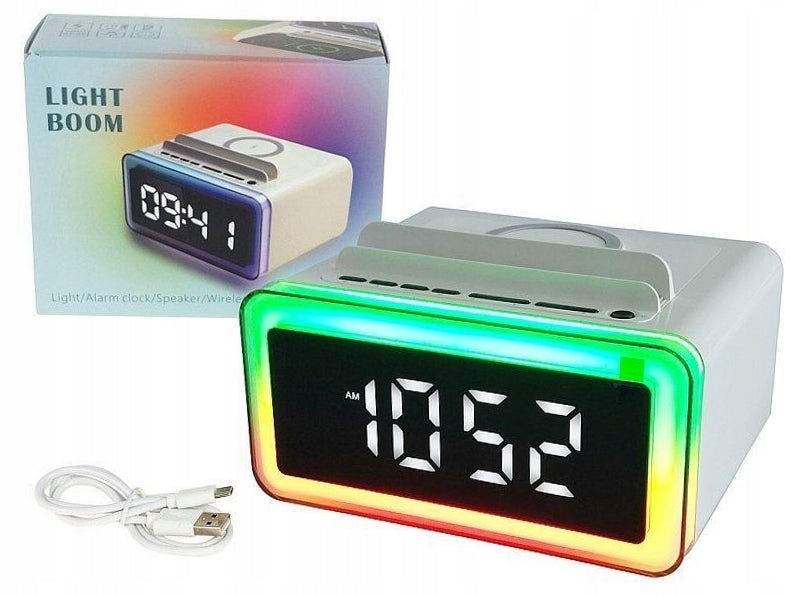 Bluetooth speaker with clock, USB cable