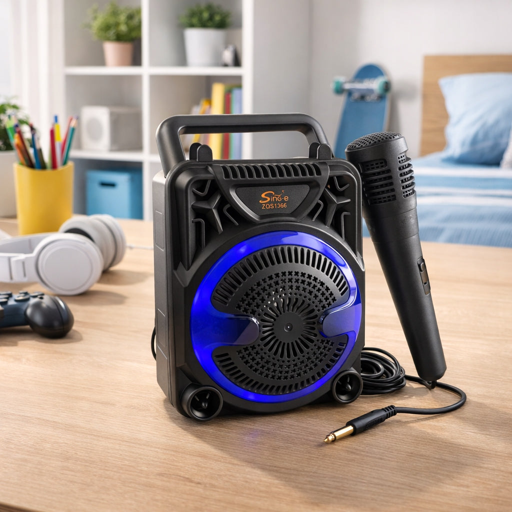 Bluetooth speaker with microphone led light RGB gift Manufacturer code ZQS1366