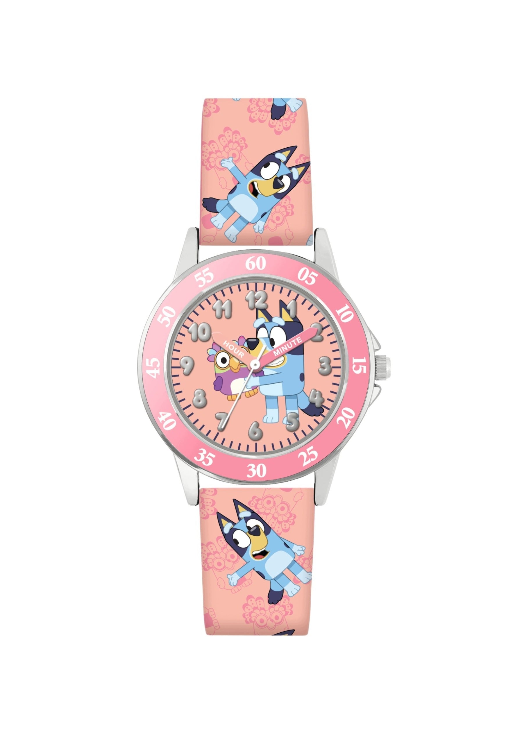 Bluey Educational Watch with Pink Strap Pink Metal/Plastic