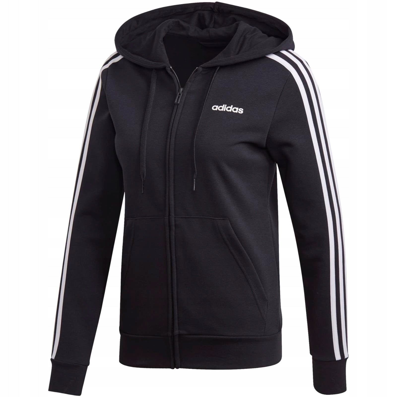 Pullover für Damen Adidas Essentials 3Stripes FZ HD W DP2419, schwarz