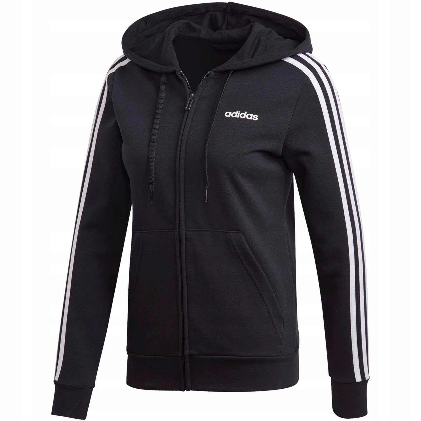 Pullover für Damen Adidas Essentials 3Stripes FZ HD W DP2419, schwarz