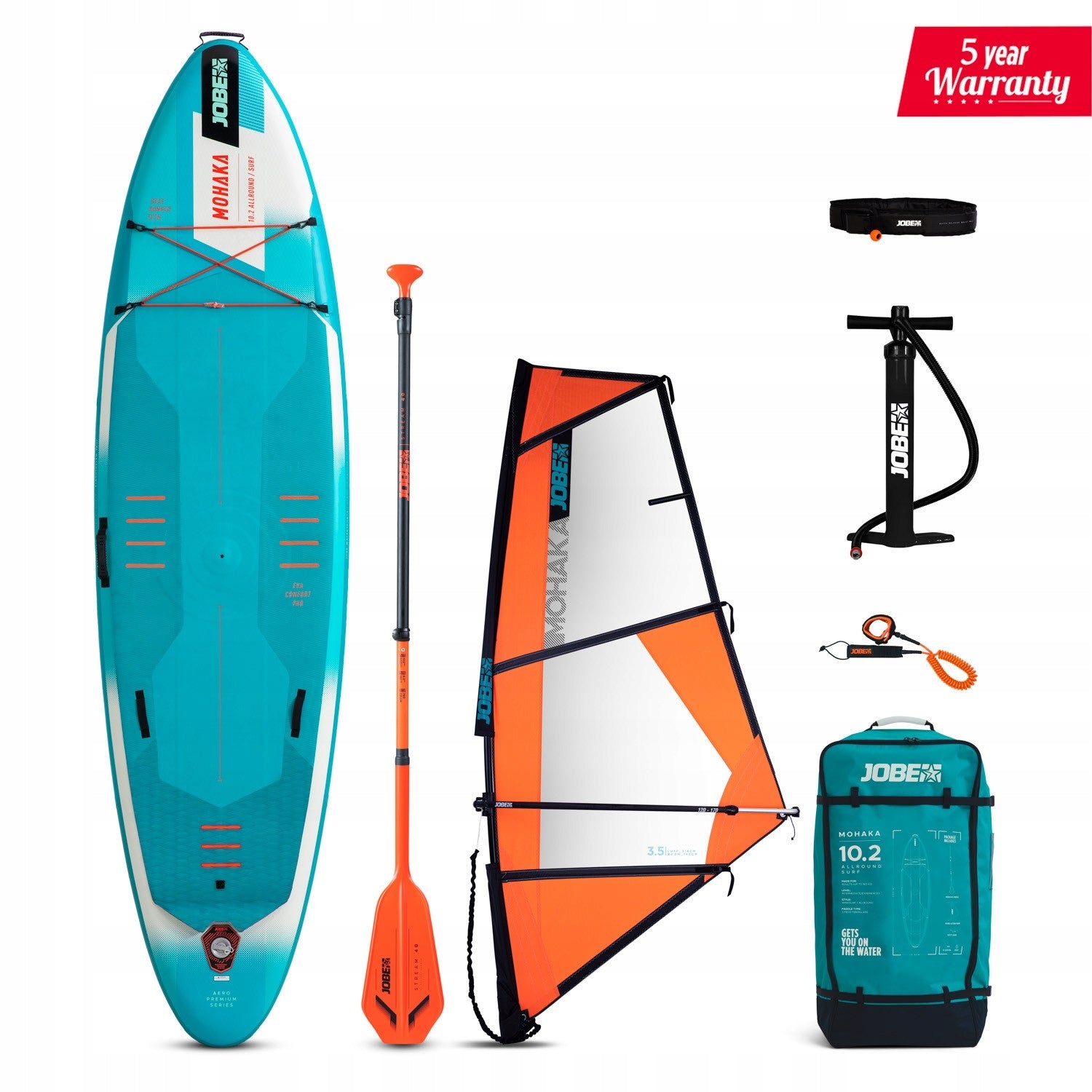 Board WindSUP Jobe Mohaka 10.2 + SUP Sail 3.5 m2 309 cm WITH SAIL SET
