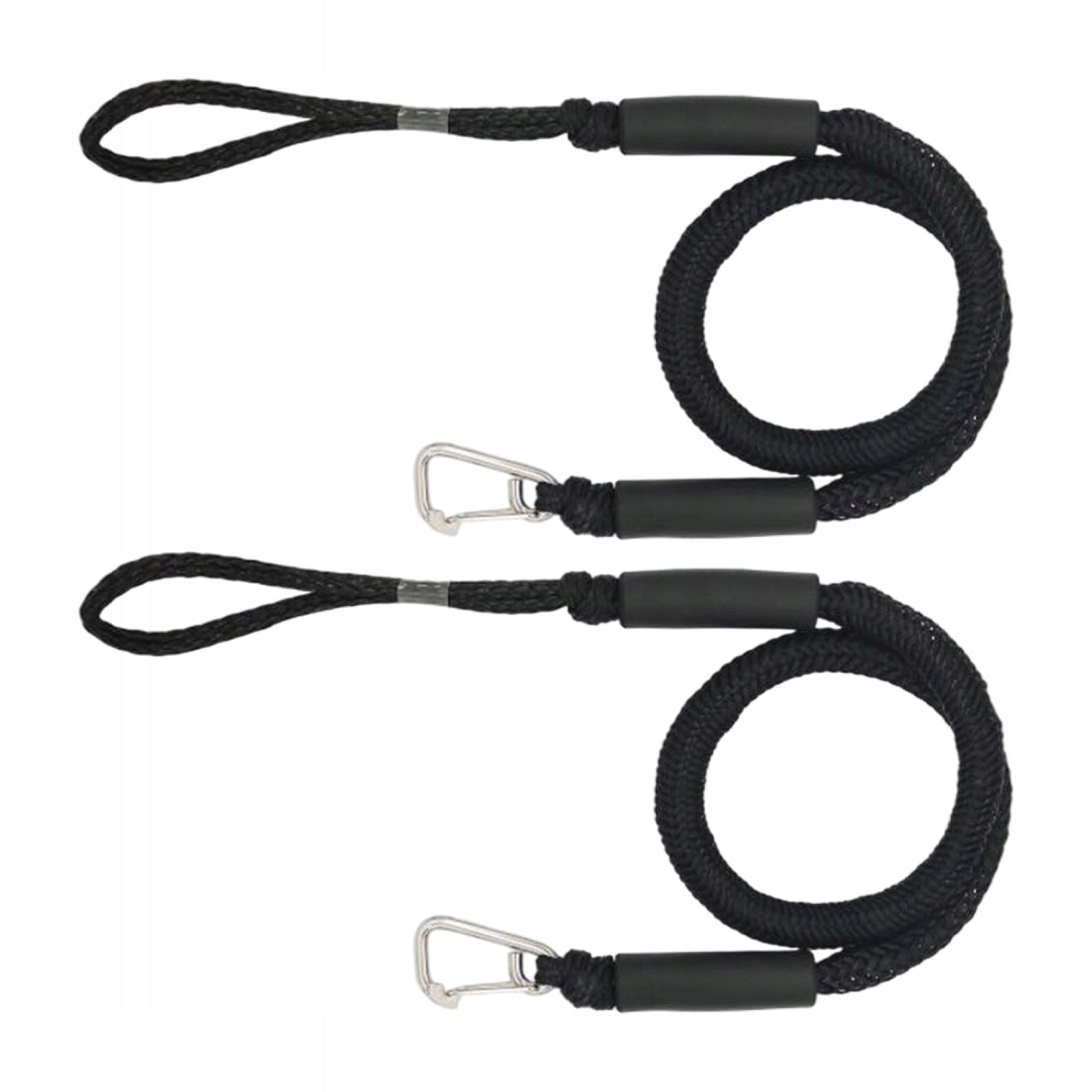 Boat Bungee Dock Line Mooring Rope Black 2pcs Brand no brand
