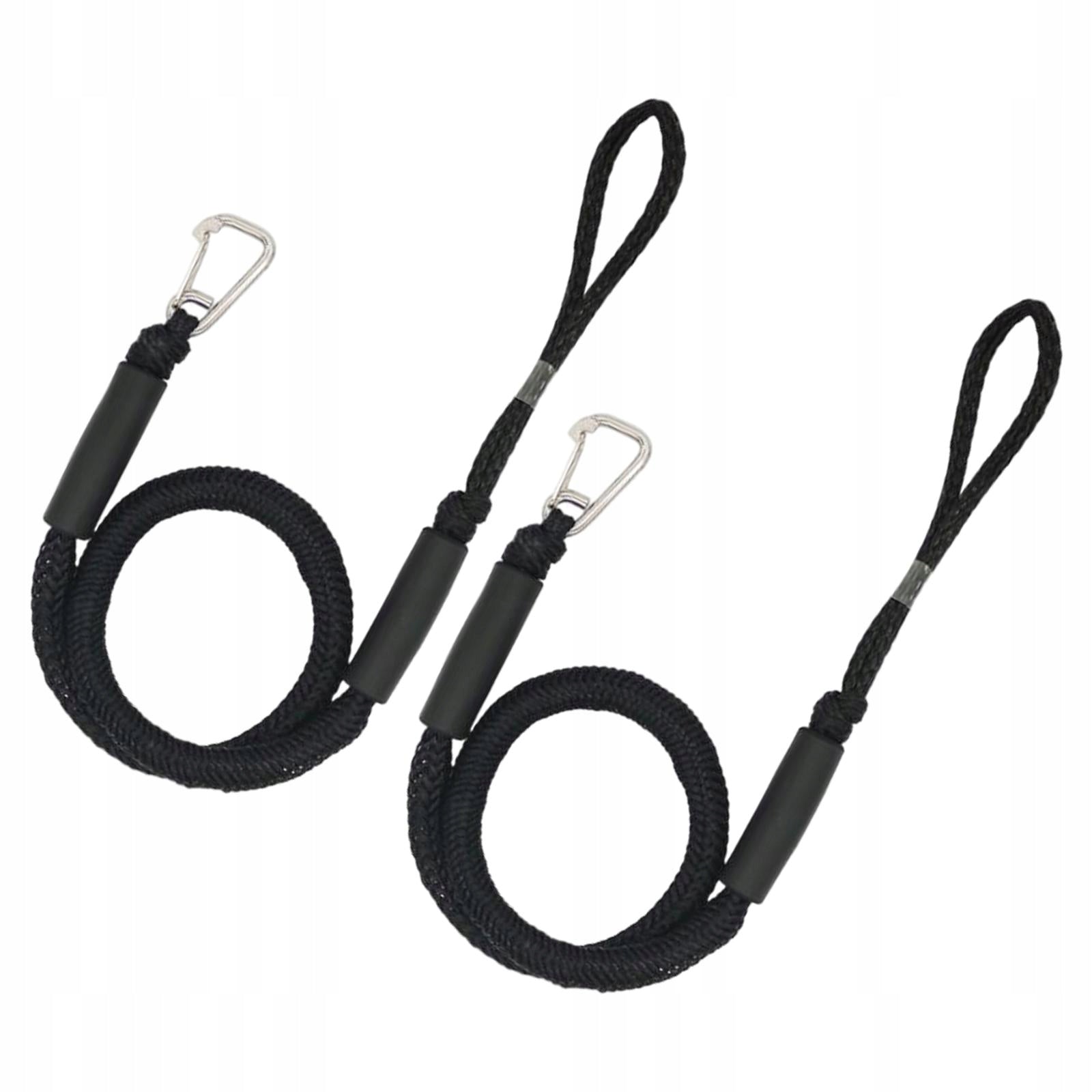 Boat Bungee Dock Line Mooring Rope Black 2pcs Model Liny do łodzi Bungee Elastyczne materiały do łodzi