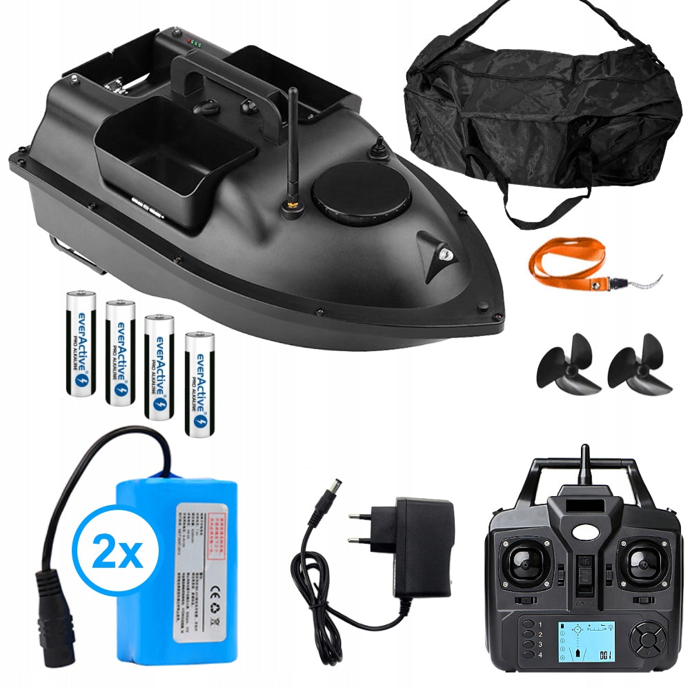 Boat Flytec V010 Remote GPS 3 Compartments Bag 2 Batteries 12000 mA