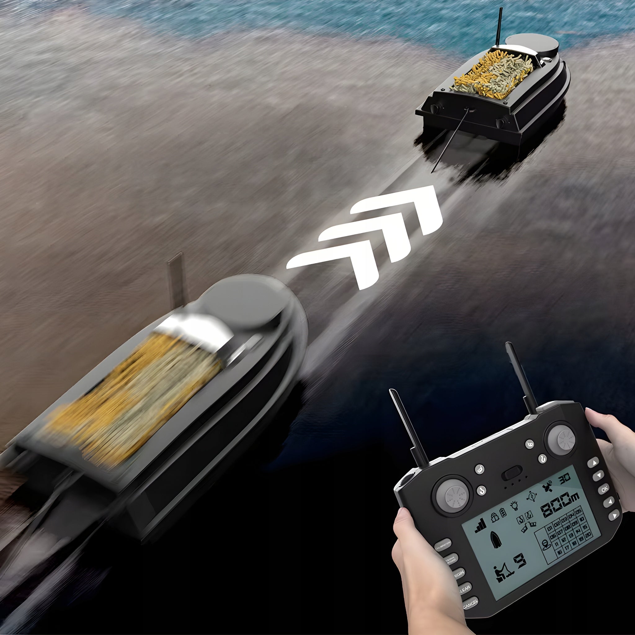 Boat Flytec V030 GPS Feeder 3kg Battery 20Ah 800m 15km/h FAST Packaging status original