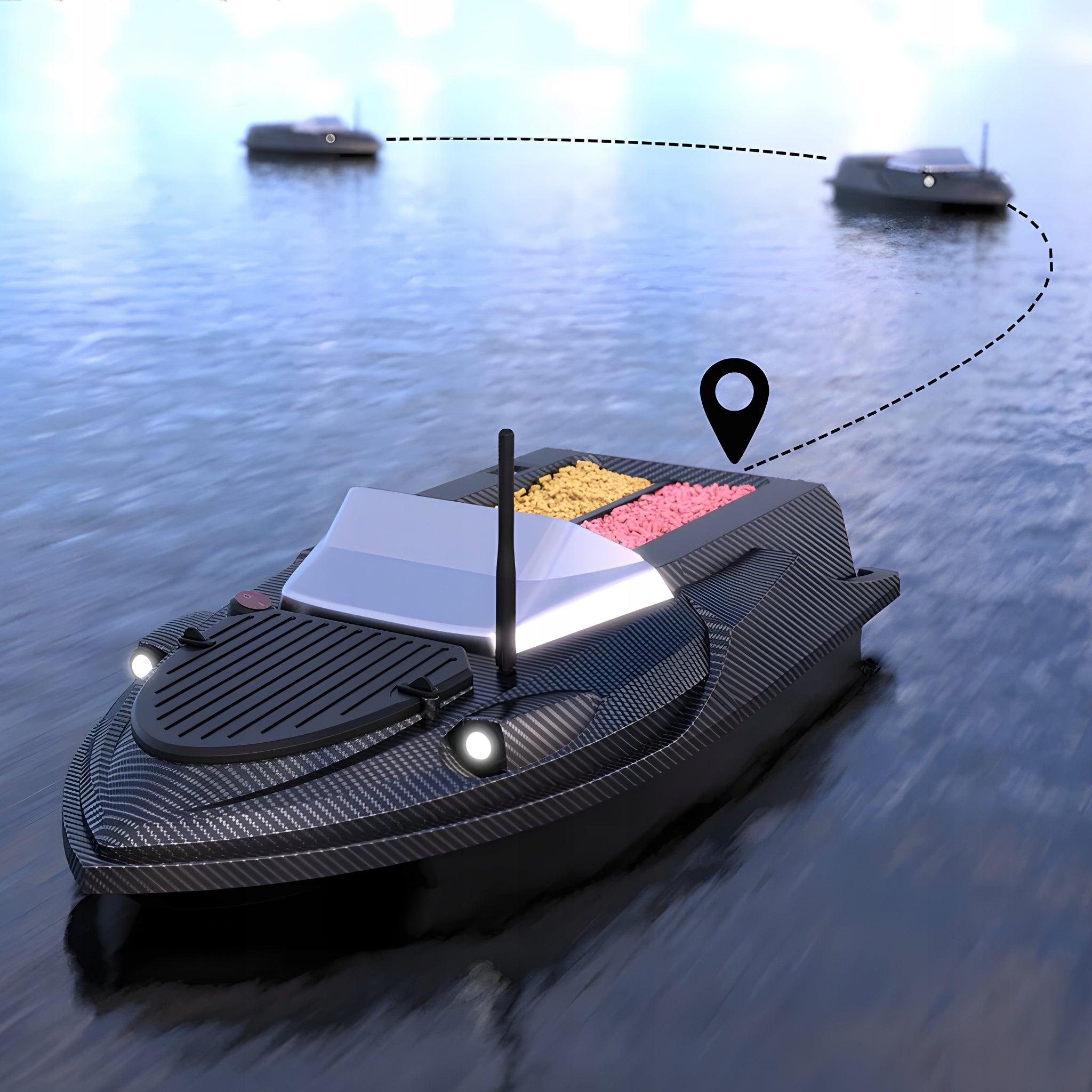 Boat Flytec V080 GPS Sounder Feeder 3kg Battery 20Ah 15km/h Brand Flytec