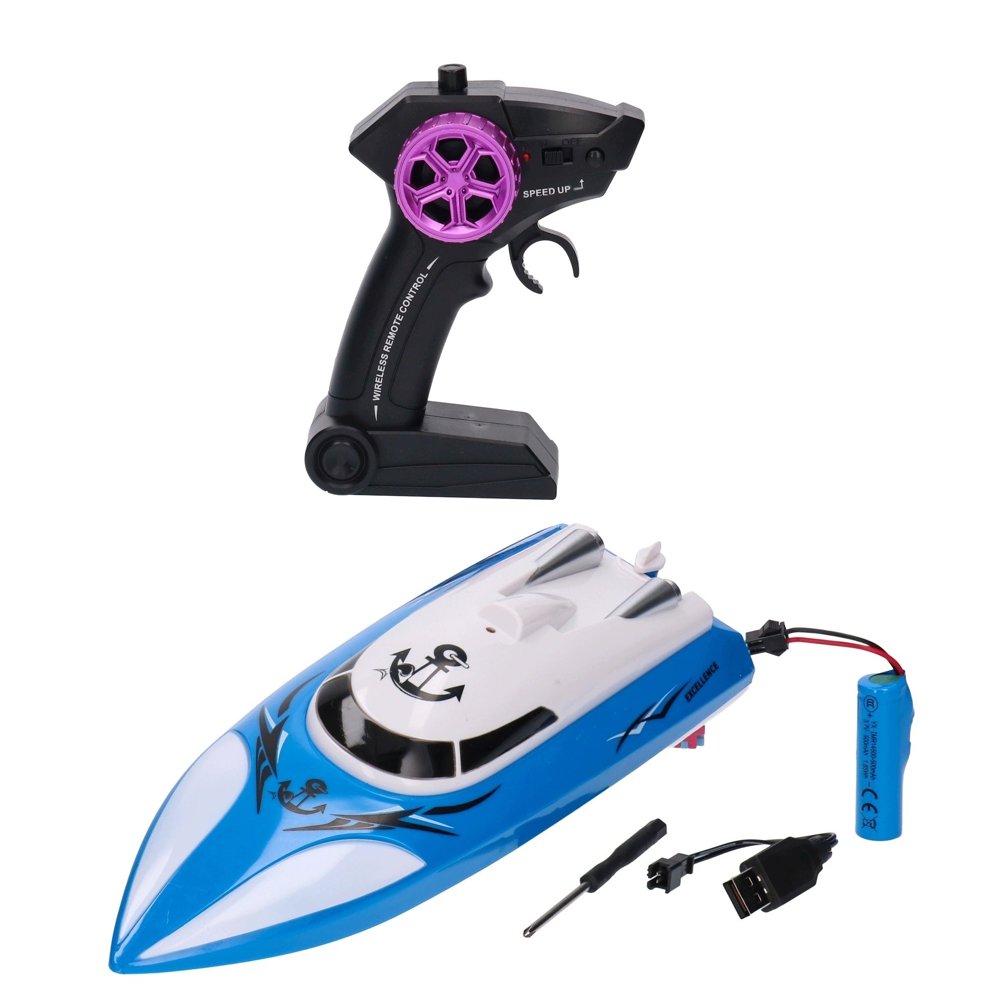 Boat controlled by radio, speedboat motorboat 6053 Kid's age 6+ years