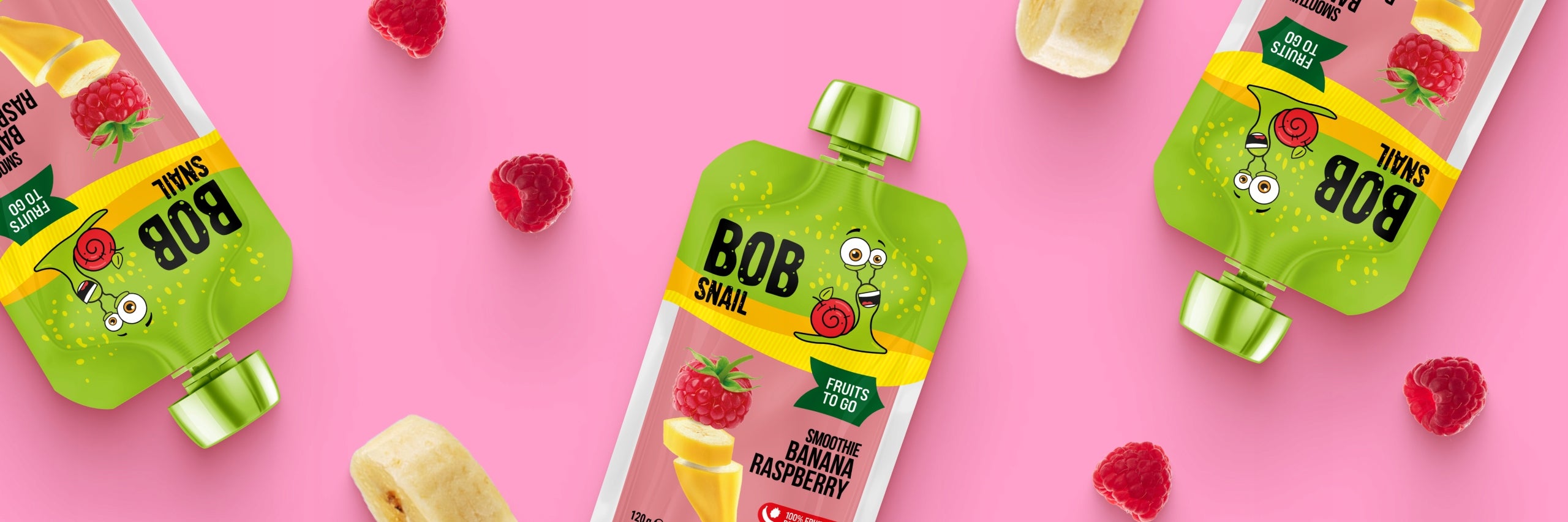 Bob Snail Smoothie Mousse Banana-Malina 10 x 120g (1200g ) Brand Bob Snail