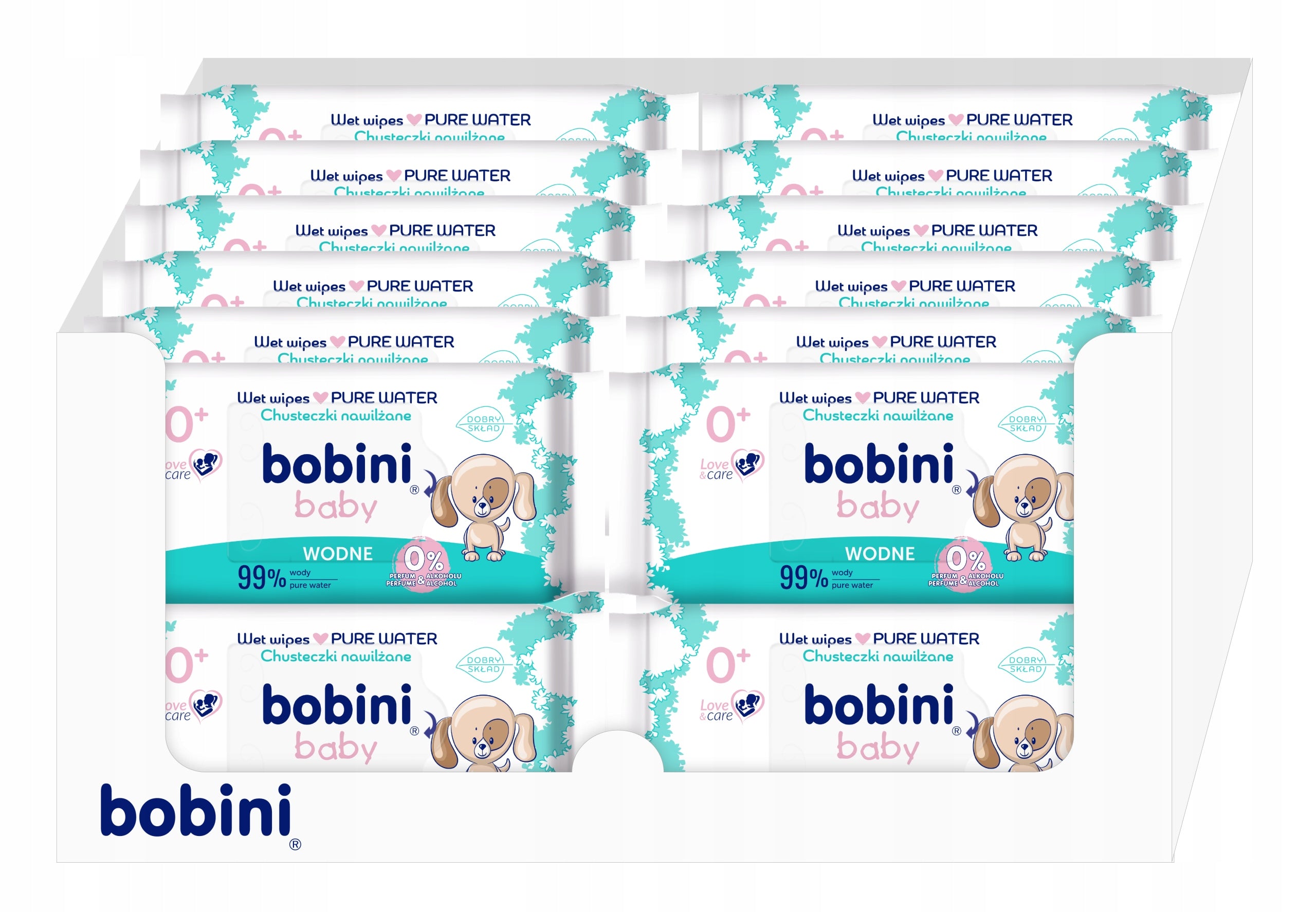 Bobini Baby Wipes Moisturized 99% Pure Water 24x60pcs
