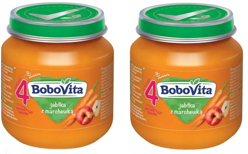 BoboVita Apples with carrots after 4 months 125 g Packaging status original