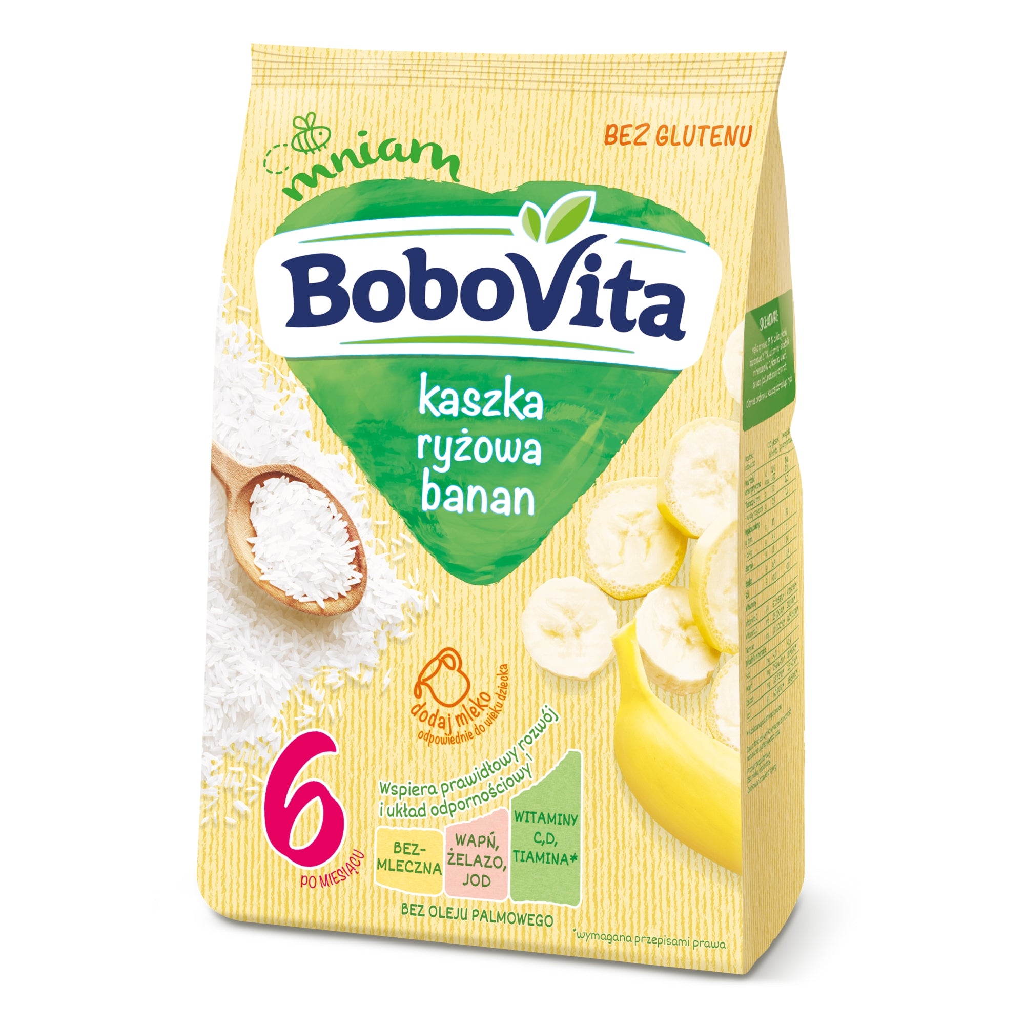 BoboVita Banana flavoured rice porridge after 6 months 2 x 180 g + FREEBIE Manufacturer code 5900852434006