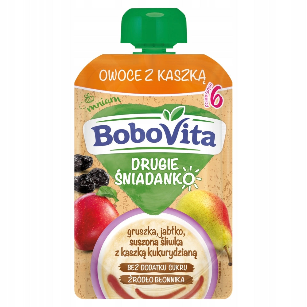 BoboVita Fruit with porridge pear apple dried plum after 6 months 100g