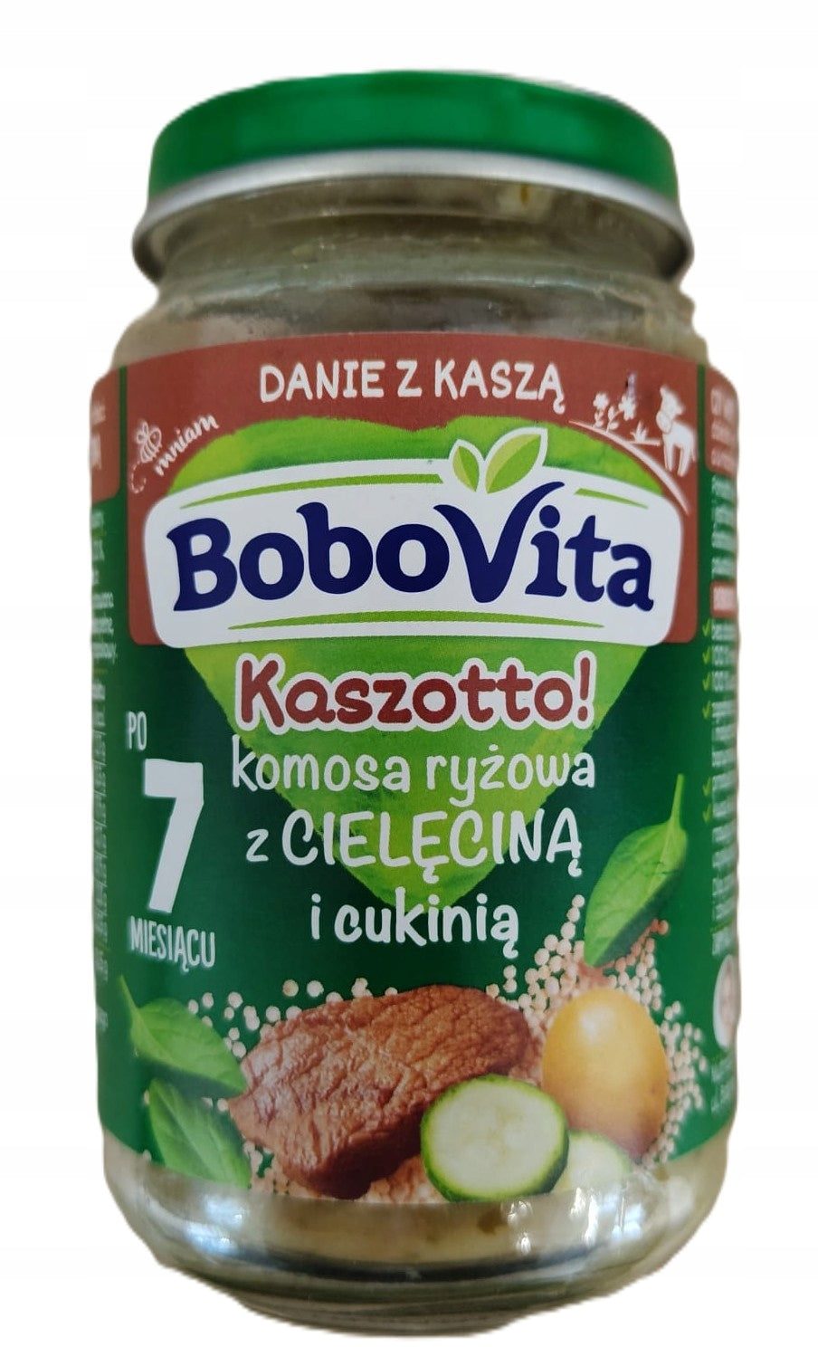 BoboVita Kaszotto! Quinoa with veal and zucchini after 7 months 190 g Packaging status original
