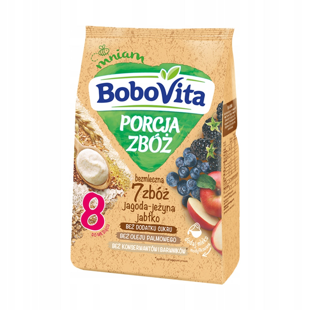 BoboVita Serving Cereal Porridge 7 cereals blueberry-blackberry-apple 2 x 170 g + FREEBIE Manufacturer code 5900852041181