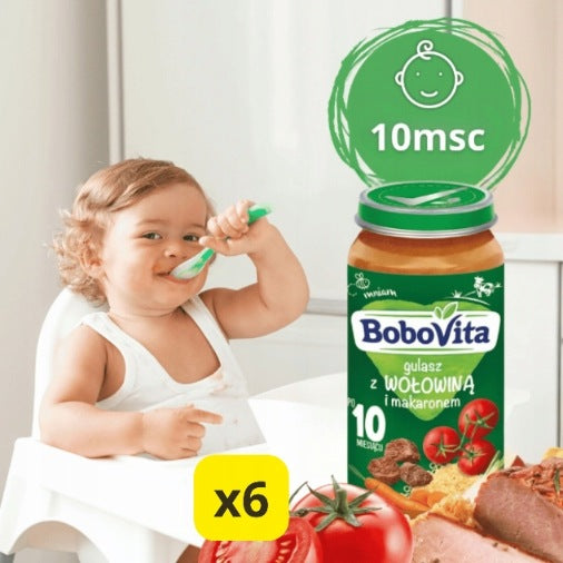 BoboVita stew with beef and pasta after 10 months 6x250g Brand Bobovita