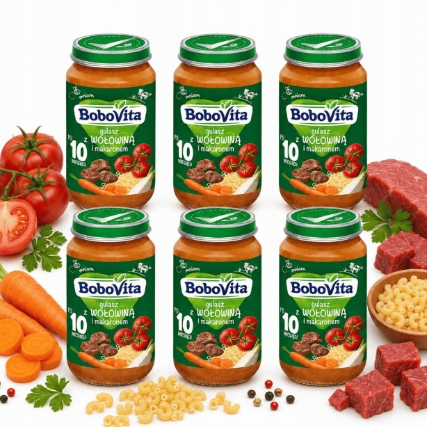 BoboVita stew with beef and pasta after 10 months 6x250g