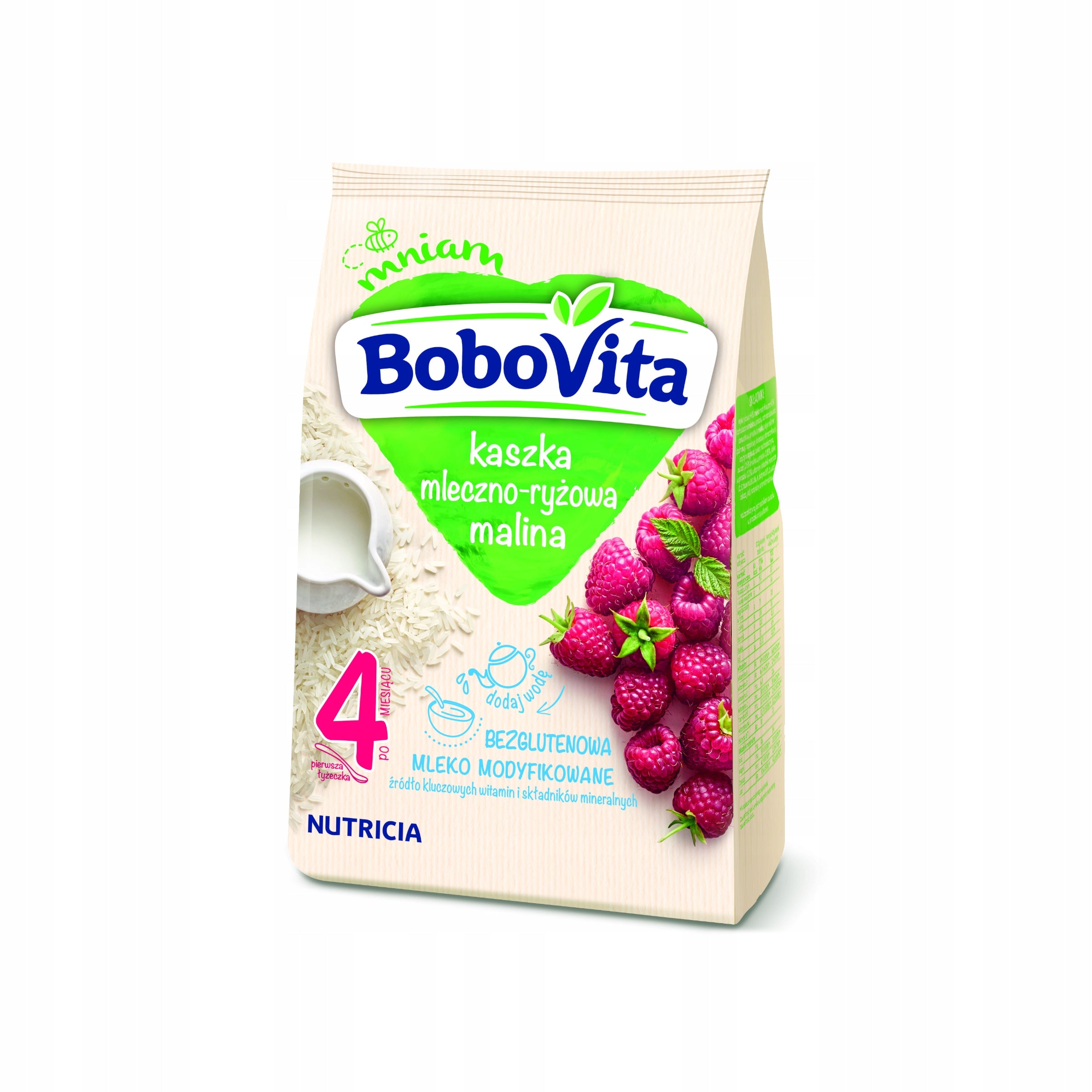 Bobovita Milk and Rice Porridge Raspberry 230 g(001)