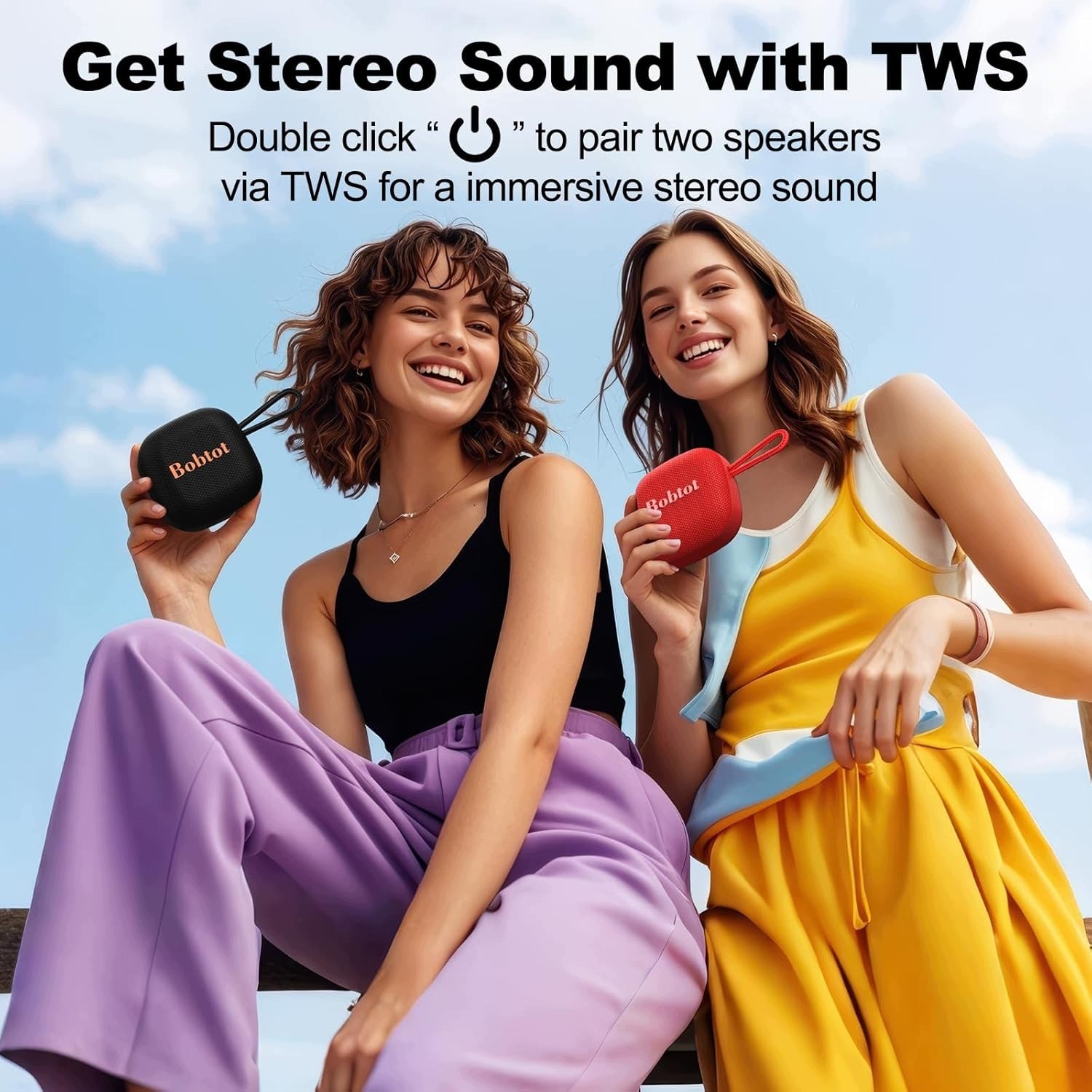 Bobtot Portable Bluetooth Speakers, Wireless Mini Waterproof Speaker Manufacturer code TWS166