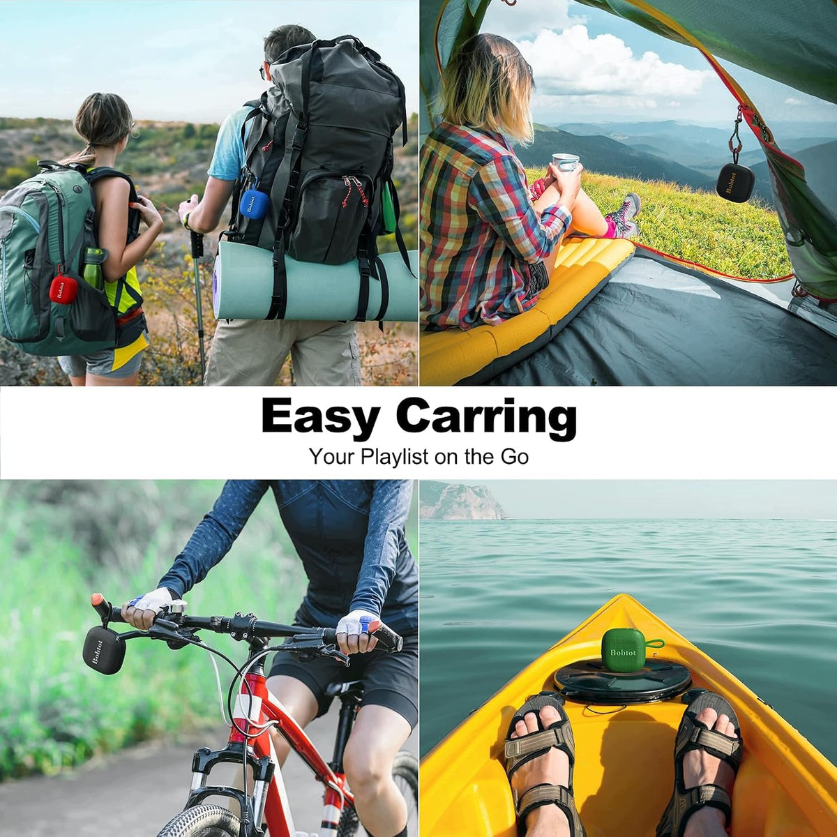 Bobtot Portable Bluetooth Speakers, Wireless Mini Waterproof Speaker Packaging status original