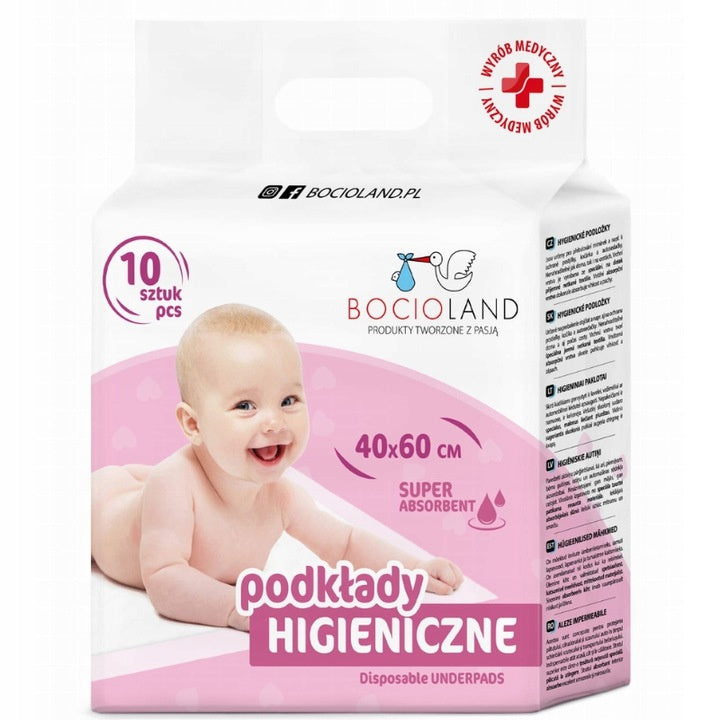 BocioLand Disposable Hygienic Foundation for Changing 40x60cm 10pcs Packaging status original