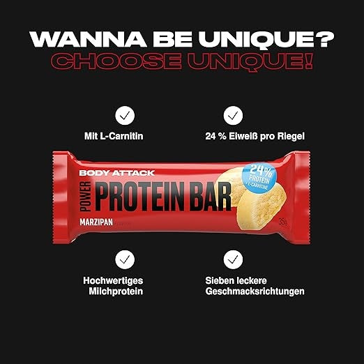 Body Attack Protein Bar 24% Protein Marzipan 35 g Medical device no
