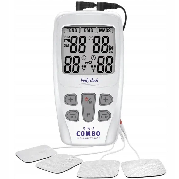 Body Clock 3-in-1 Combo - elektroterapeutický přístroj - TENS, EMS, MASÁŽ Packaging status original