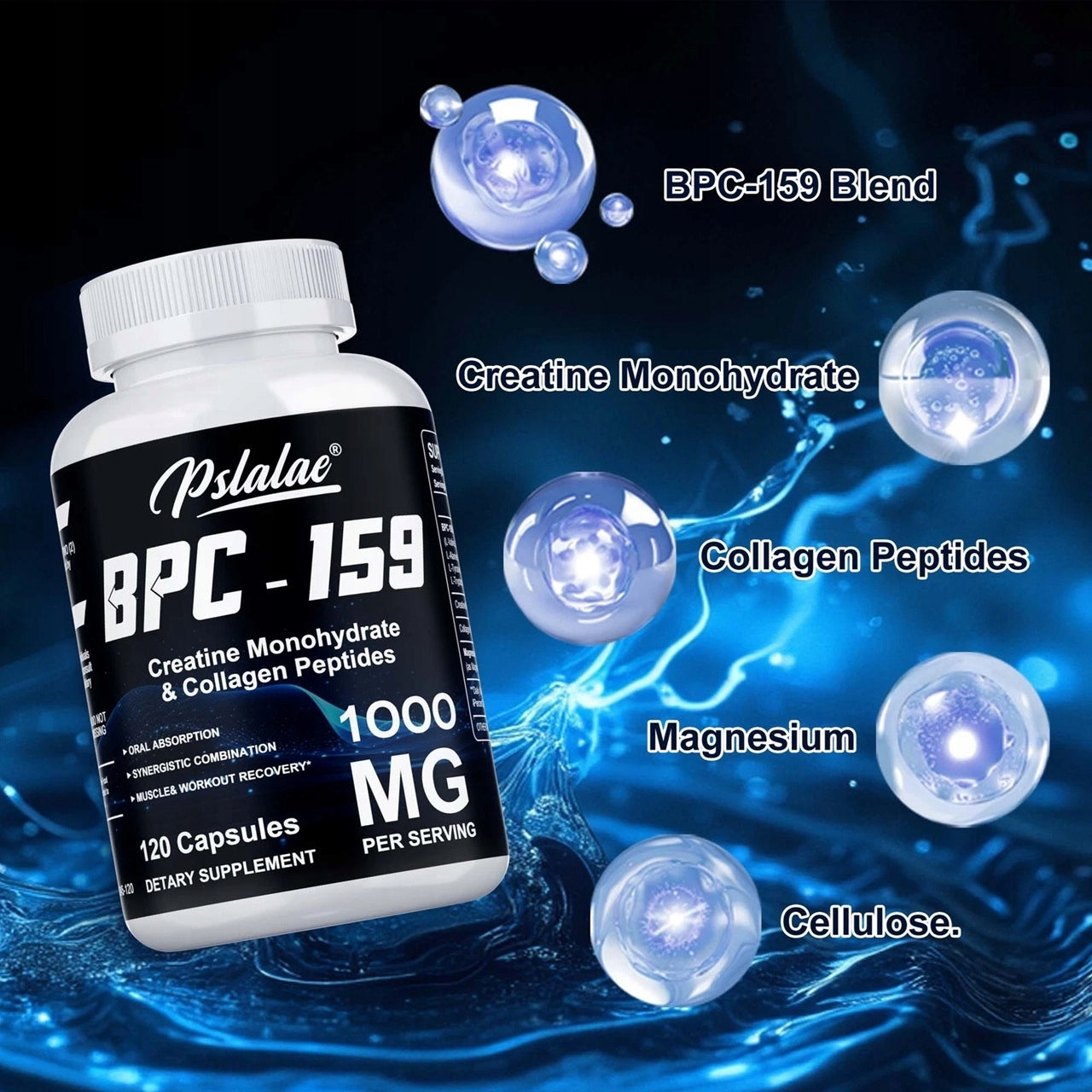 Body PC-159 Creatine Monohydrate, Collagen Peptides – Muscle Health, Growth Expiration date at least 1 year from the date of purchase
