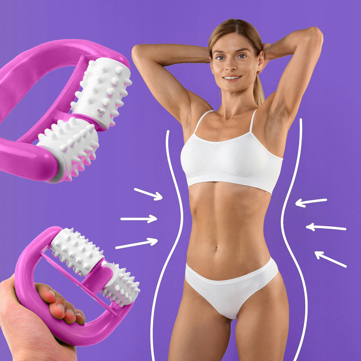 Body Roller Anti-Cellulite Hand Slimming MASSAGER Brand Tulmero