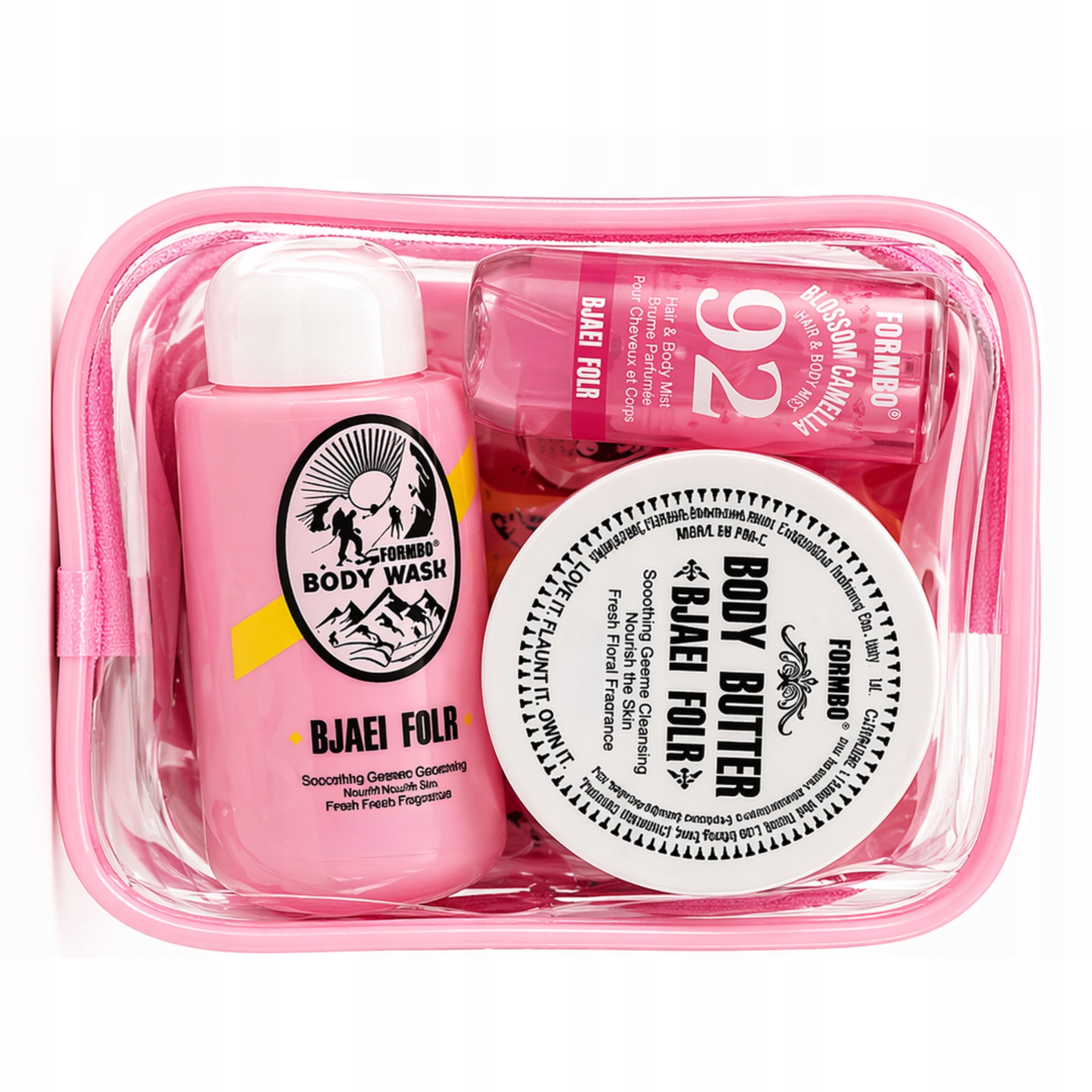 Body Set Balm + Mist + Gel Travel Set Gift Skin Care 3in1 Packaging status original